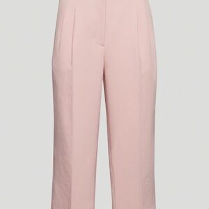 Aritzia Wilfred Effortless Cropped Wide-Legged Pants in Light Pink